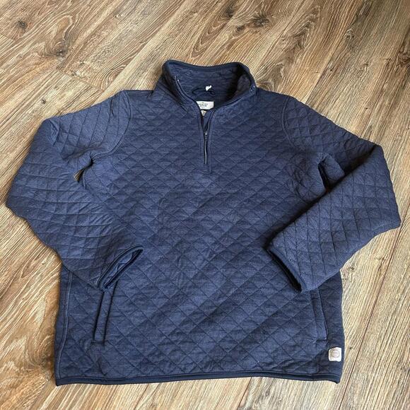 Marine Layer Women’s Corbet 1/4 Zip Pullover Sweatshirt Sweater Navy  XS - Picture 1 of 8